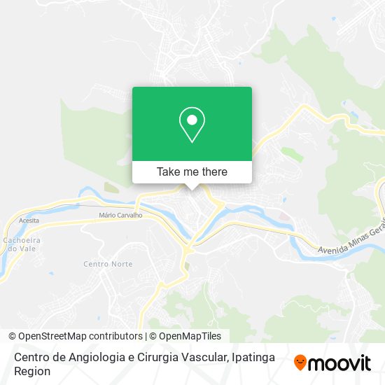 Mapa Centro de Angiologia e Cirurgia Vascular