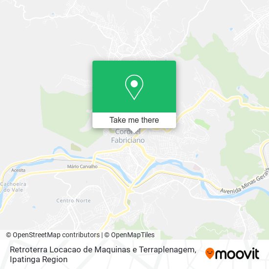 Retroterra Locacao de Maquinas e Terraplenagem map