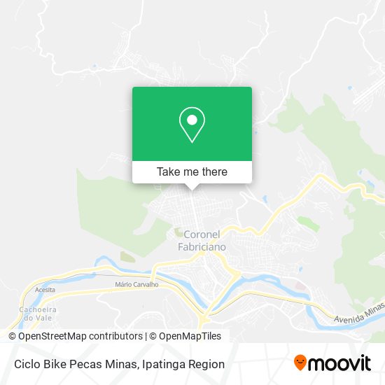 Mapa Ciclo Bike Pecas Minas