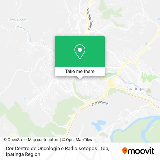 Cor Centro de Oncologia e Radioisotopos Ltda map