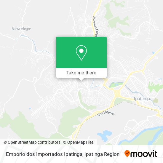 Mapa Empório dos Importados Ipatinga