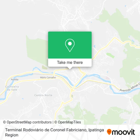 Terminal Rodoviário de Coronel Fabriciano map