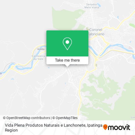 Mapa Vida Plena Produtos Naturais e Lanchonete