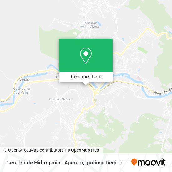 Gerador de Hidrogênio - Aperam map