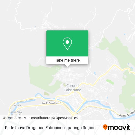 Rede Inova Drogarias Fabriciano map