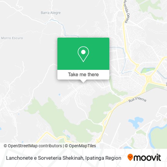 Lanchonete e Sorveteria Shekinah map