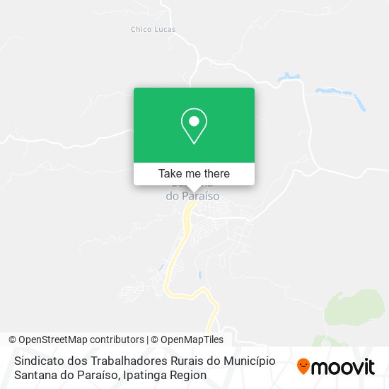 Mapa Sindicato dos Trabalhadores Rurais do Município Santana do Paraíso