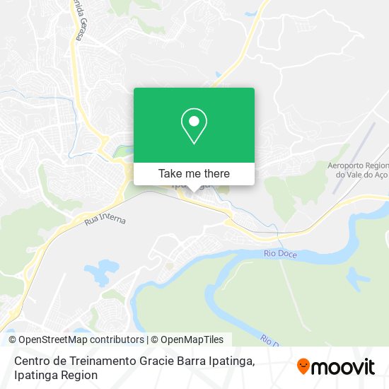 Mapa Centro de Treinamento Gracie Barra Ipatinga