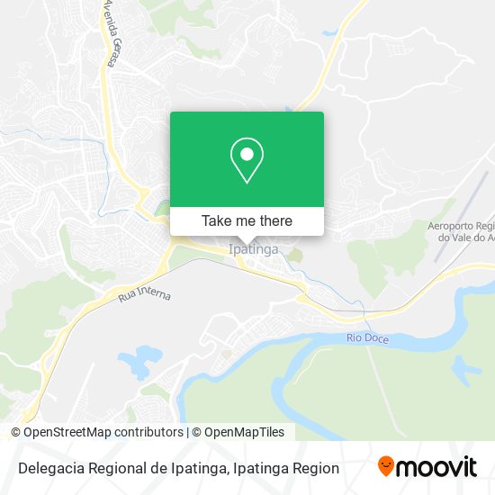 Mapa Delegacia Regional de Ipatinga