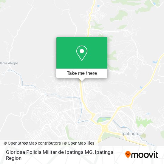 Mapa Gloriosa Policia Militar de Ipatinga MG