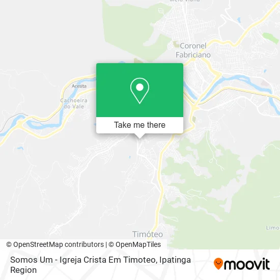 Somos Um - Igreja Crista Em Timoteo map