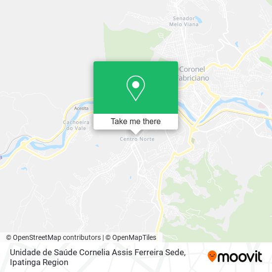 Mapa Unidade de Saúde Cornelia Assis Ferreira Sede