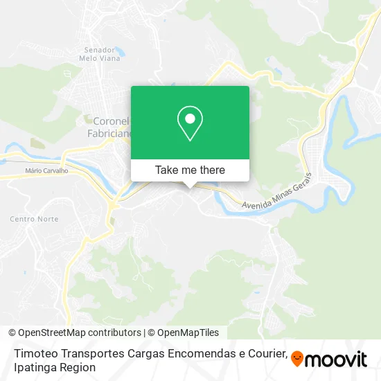 Timoteo Transportes Cargas Encomendas e Courier map
