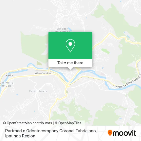 Partmed e Odontocompany Coronel Fabriciano map