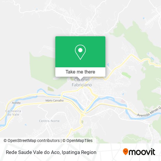 Rede Saude Vale do Aco map