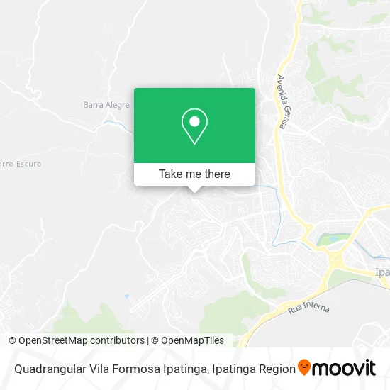 Quadrangular Vila Formosa Ipatinga map