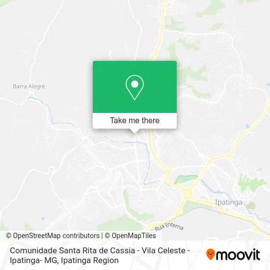 Comunidade Santa Rita de Cassia - Vila Celeste - Ipatinga- MG map