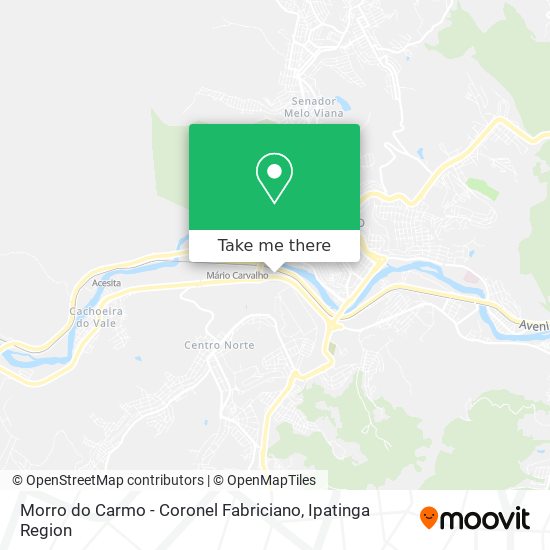 Mapa Morro do Carmo - Coronel Fabriciano