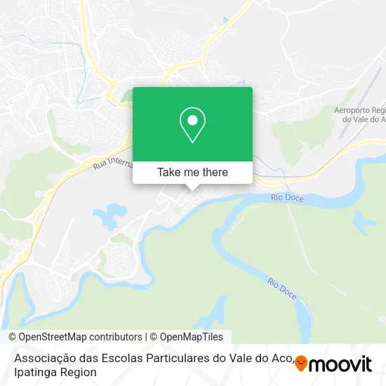 Associação das Escolas Particulares do Vale do Aco map