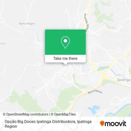 Opção Big Doces Ipatinga Distribuidora map