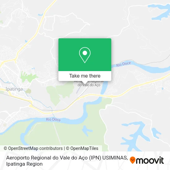 Aeroporto Regional do Vale do Aço (IPN) USIMINAS map