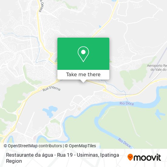 Restaurante da água - Rua 19 - Usiminas map