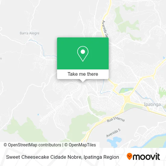 Sweet Cheesecake Cidade Nobre map