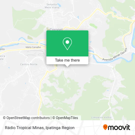 Rádio Tropical Minas map