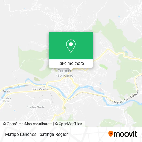 Matipó Lanches map