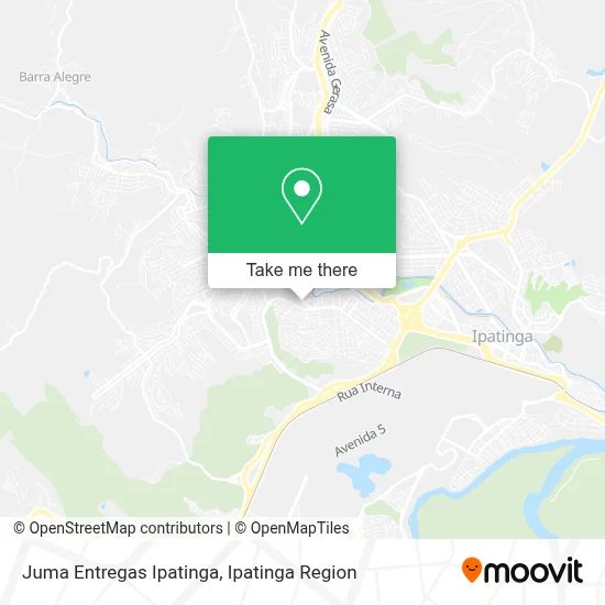 Juma Entregas Ipatinga map