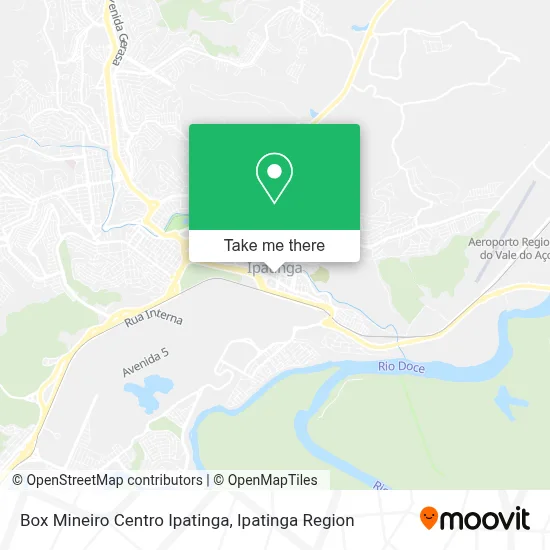 Box Mineiro Centro Ipatinga map