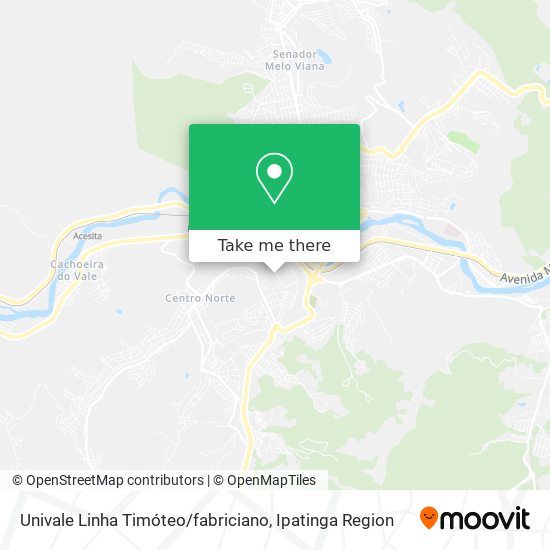 Univale Linha Timóteo / fabriciano map