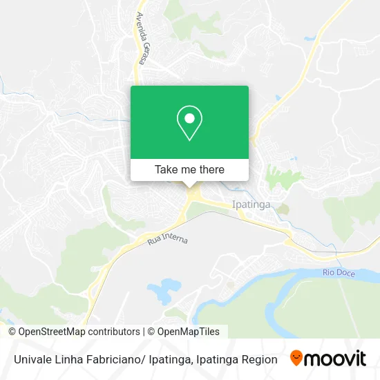 Univale Linha Fabriciano/ Ipatinga map