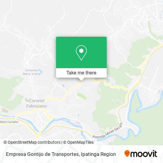 Mapa Empresa Gontijo de Transportes