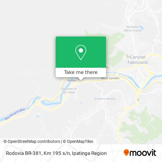 Rodovia BR-381, Km 195 s/n map