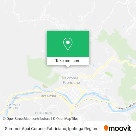 Summer Açaí Coronel Fabriciano map