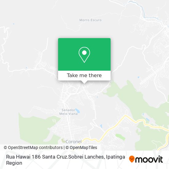 Rua Hawai 186 Santa Cruz.Sobrei Lanches map