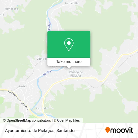 Ayuntamiento de Pielagos map