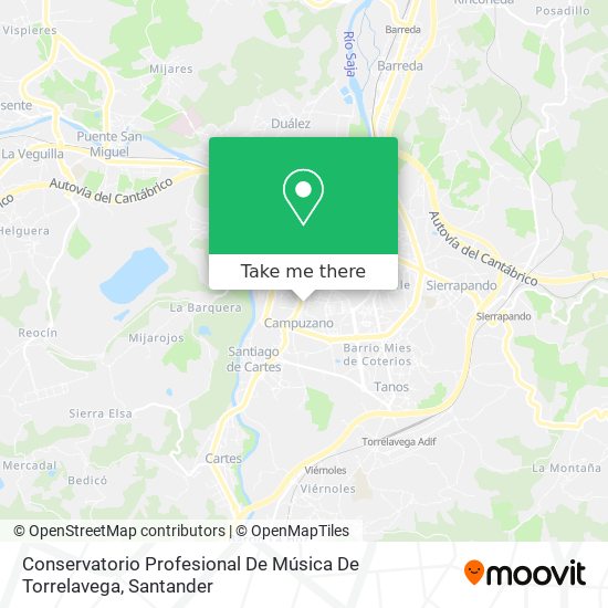 Conservatorio Profesional De Música De Torrelavega map