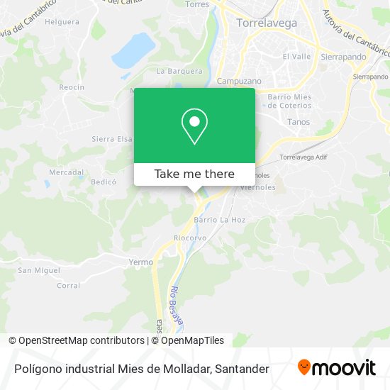 Polígono industrial Mies de Molladar map