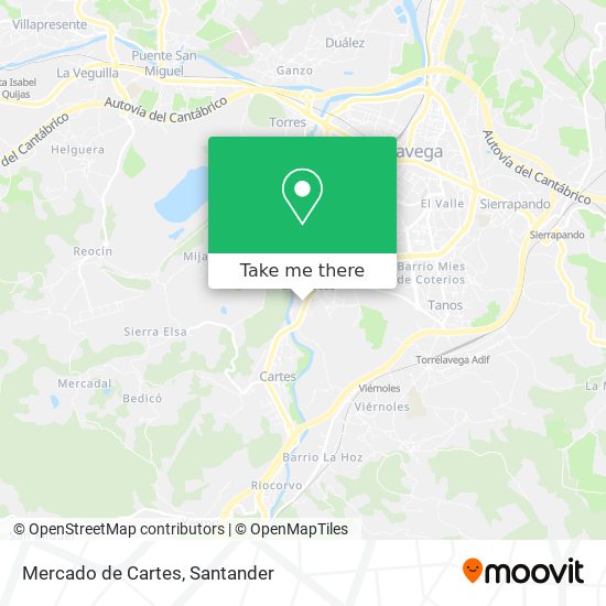 Mercado de Cartes map