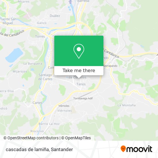 cascadas de lamiña map