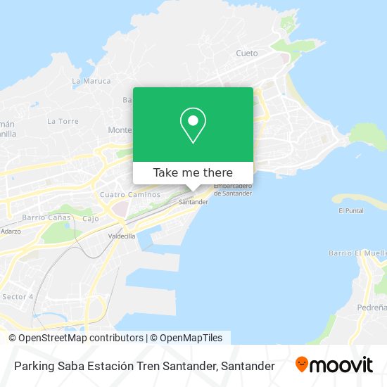 mapa Parking Saba Estación Tren Santander