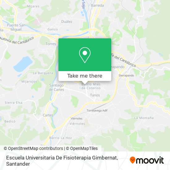 Escuela Universitaria De Fisioterapia Gimbernat map