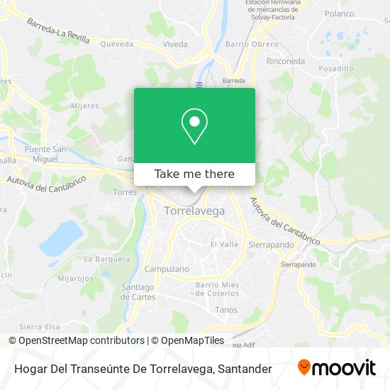 mapa Hogar Del Transeúnte De Torrelavega