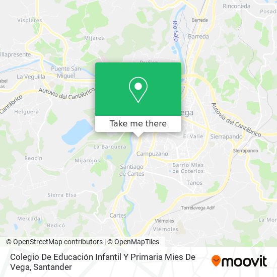 Colegio De Educación Infantil Y Primaria Mies De Vega map