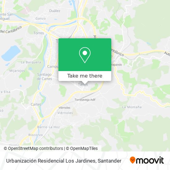 Urbanización Residencial Los Jardines map