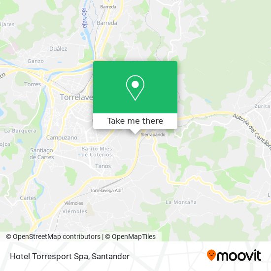 Hotel Torresport Spa map