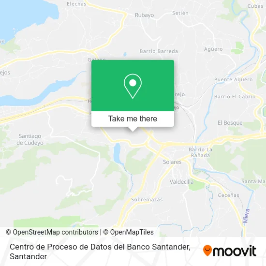 Centro de Proceso de Datos del Banco Santander map