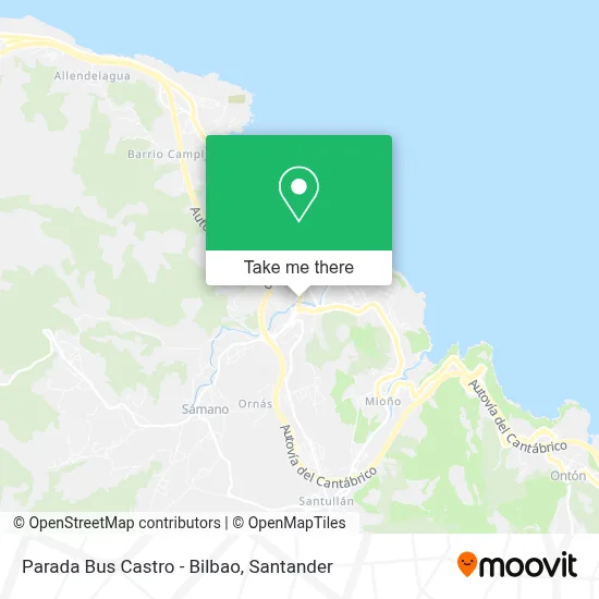 Parada Bus Castro - Bilbao map